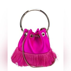 Jimmy Choo Fuchsia and Pink Fringe Mini Bag